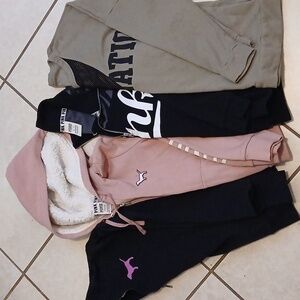 4 PINK sweaters Box lot